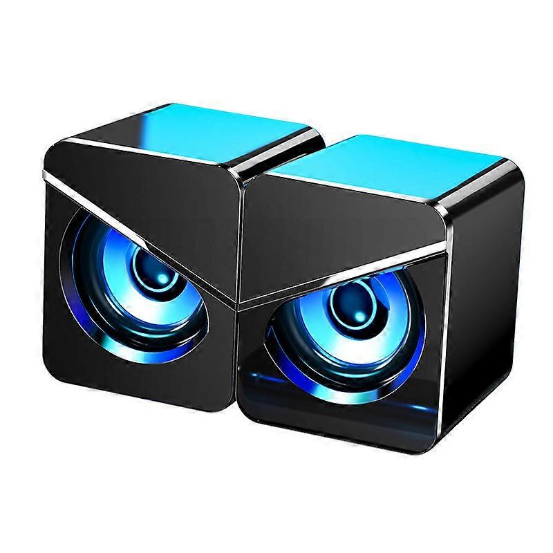 Computer Speaker Desktop Usb Wired Home, Speaker Game Music Player, Black (upgrade Version)