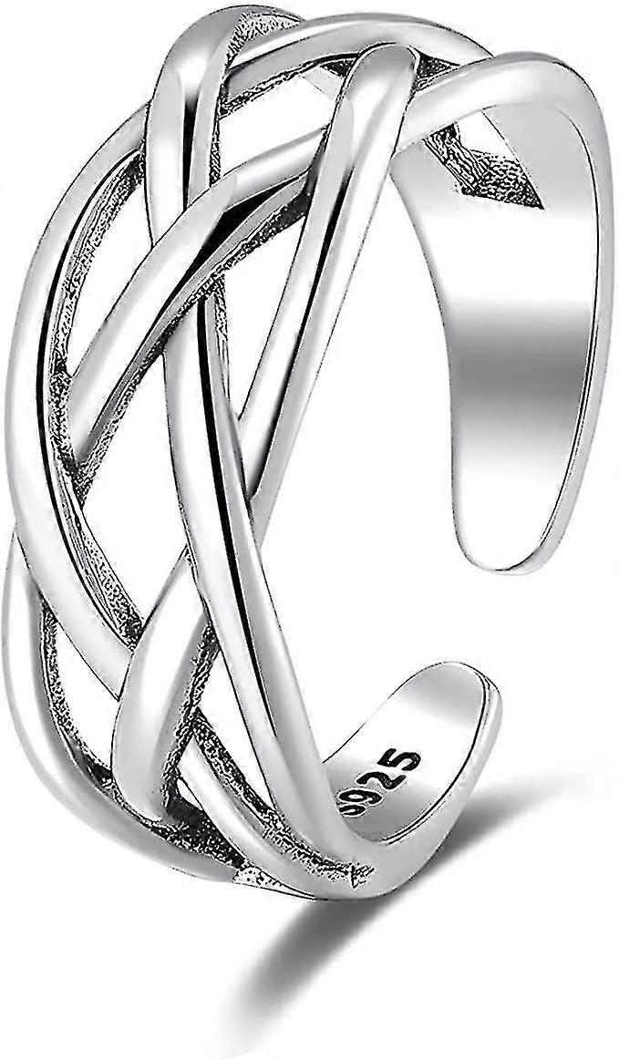 Vintage Silver Ring Celtic Knot Adjustable Open Ring