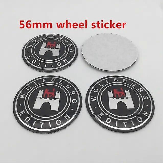 4pcs 56mm 60mm 65mm 68mm wolfsburg edition Voiture Roue Centre Couverture Moyeu Capuchon Résine Badge Emblème autocollant accessoires de style de voiture