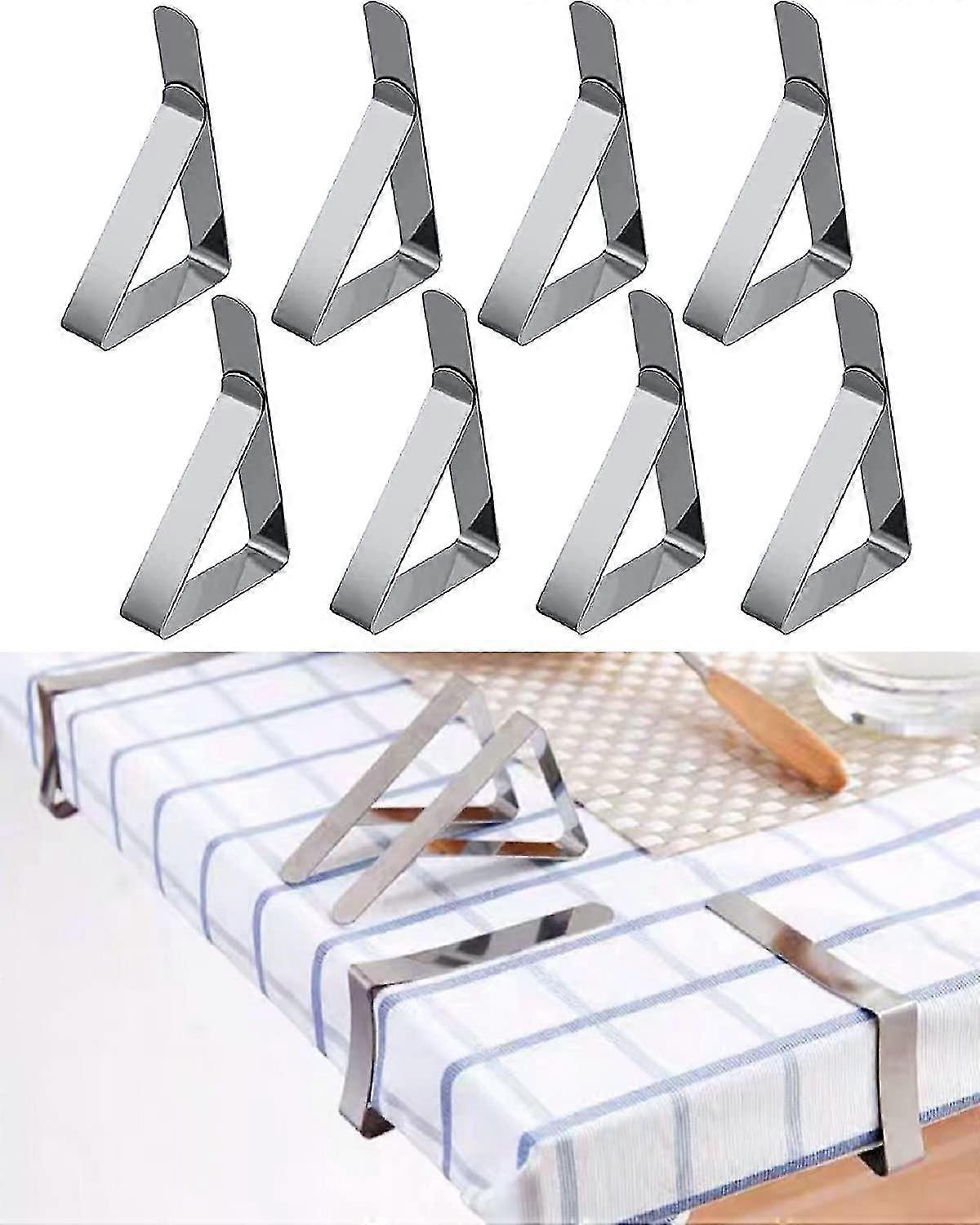 8 Pack Tablecloth Clips, Adjustable Table Cloth Clip Stainless Steel Tablecloth