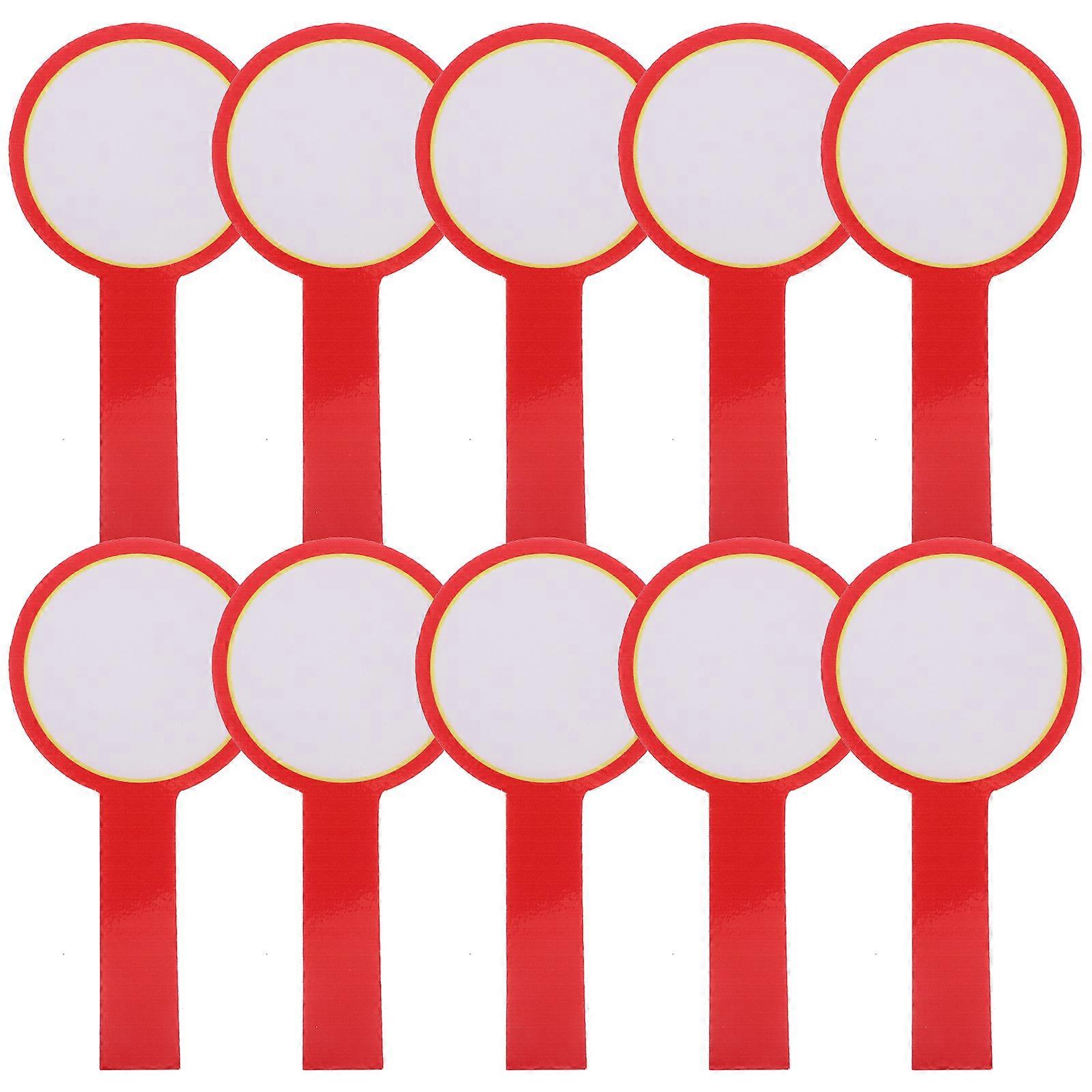 10pcs Blank Scoreboard Handheld Scoreboard Dry Erase Answer Paddle Writable Paddle