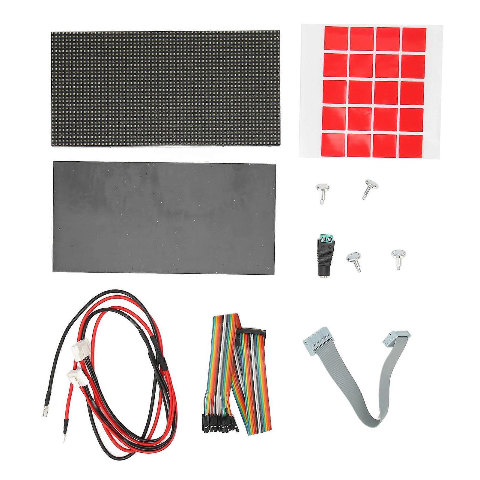 LED Matrix Panel RGB 64x32 Pixels 3mm Pitch 2048 Individual RGB LEDs Adjustable Brightness Full Color LED Matrix Display NO.4345