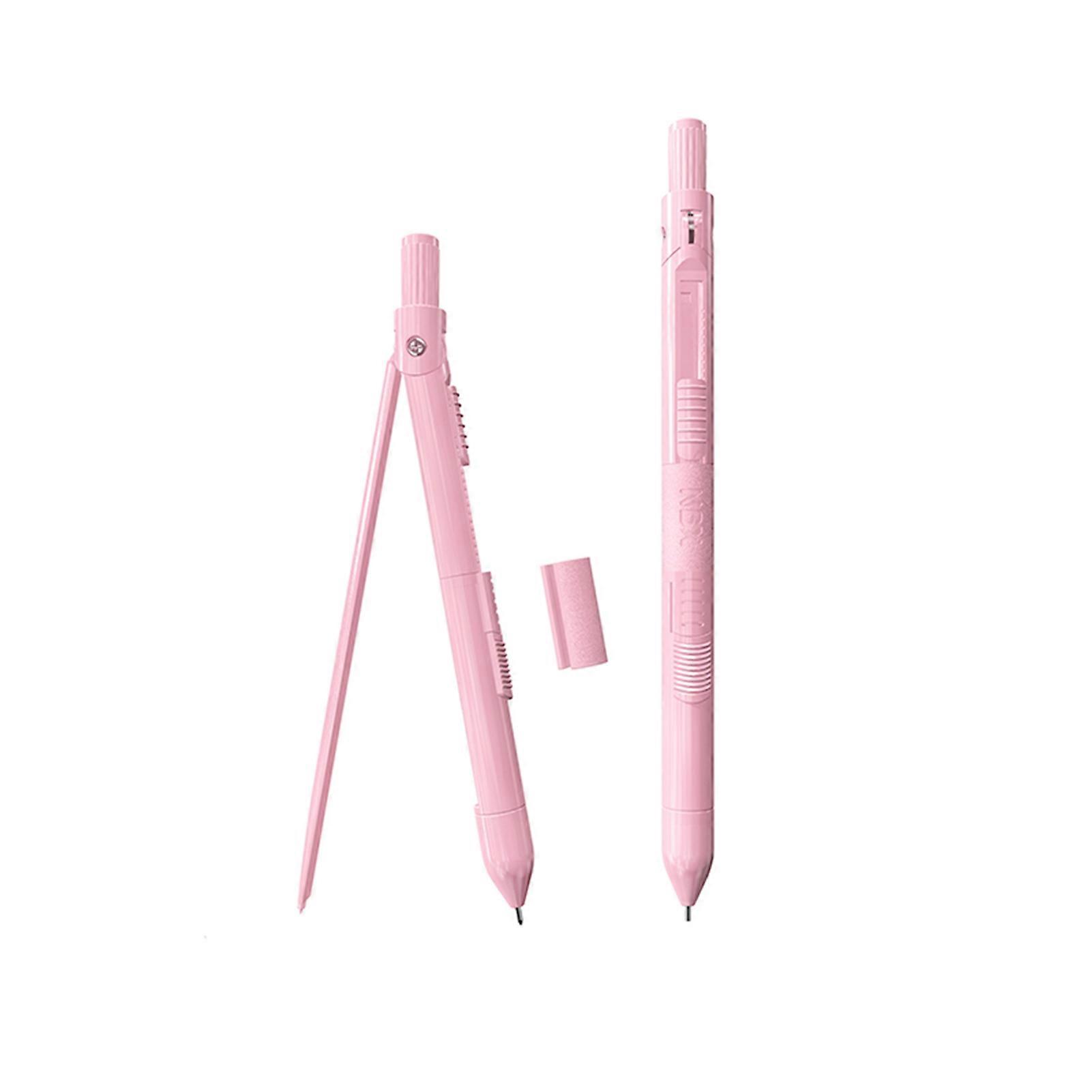 NBX Professional Compass with Mechanical Pencil Math Geometry Drawing Tools with 10pcs 0.7mm Leads Stationery Supplies for Students Teachers Designers