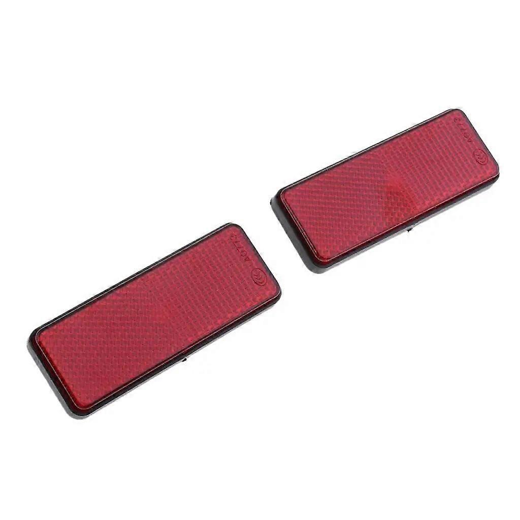 2 Sets New Red Rectangle Reflective Reflector Motorcycle ATV Dirt
