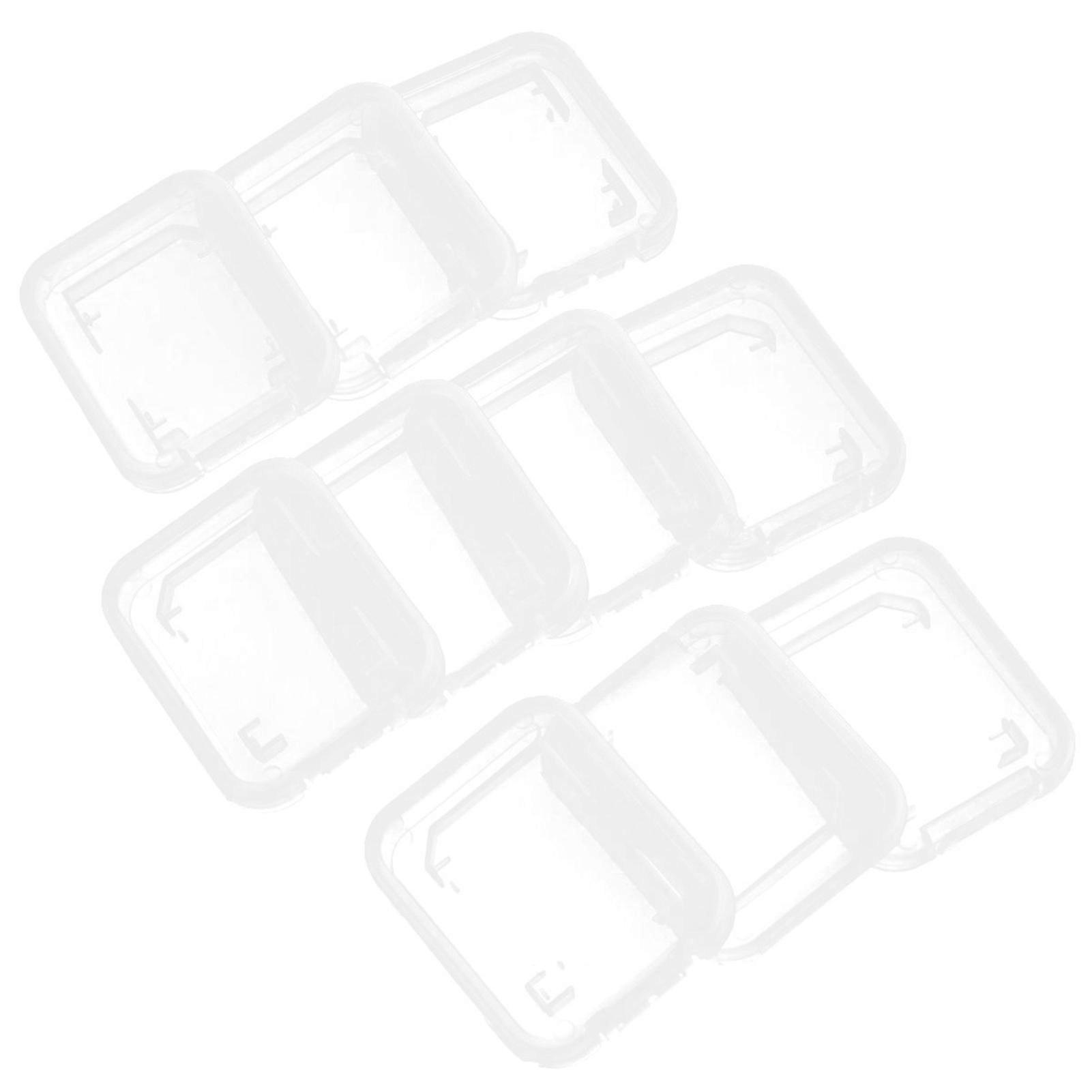 10pcs Mini Transparent SD Card Storage Boxes Portable Plastic Storage Card Case for Daily Work
