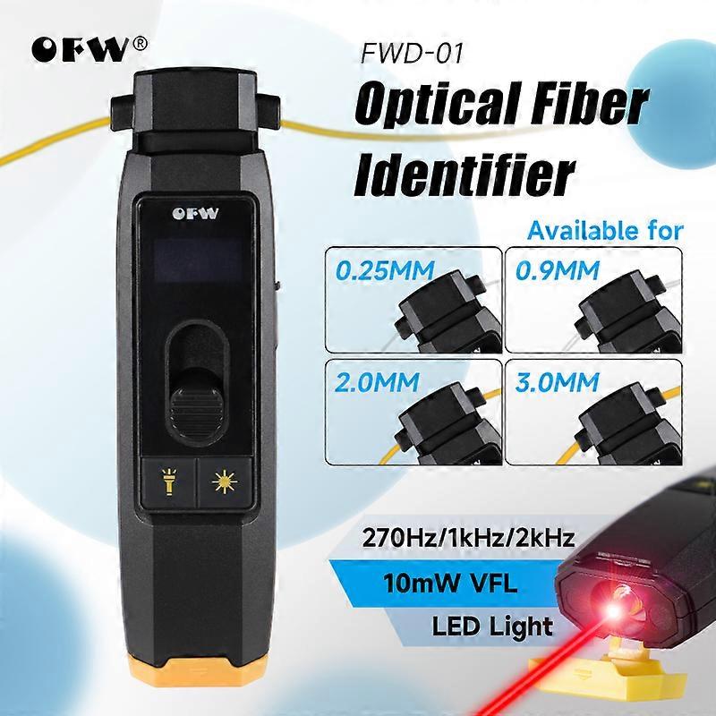 Optical Fiber Identifier Live Fiber Identifier Live Fiber Detector with Visual Fault Locator LED Light 700-1700nm SM MM