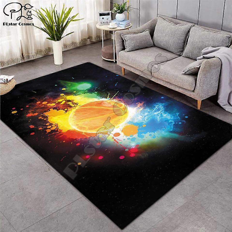 물 불 음악 기타/CD 대형 매트 플란넬 벨벳 메모리 소프트 러그 플레이 게임 매트 베이비 크래밍 침대 에어리어 러그 응접실 장식 009