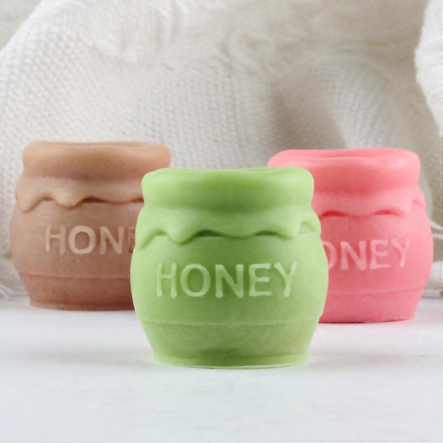 1 pcs Jar Candle Mold Bee Honey Jar Silicone Mold for Making Candle Resin Pillar Aromatherapy Gypsum Candles Wax Clay Craft