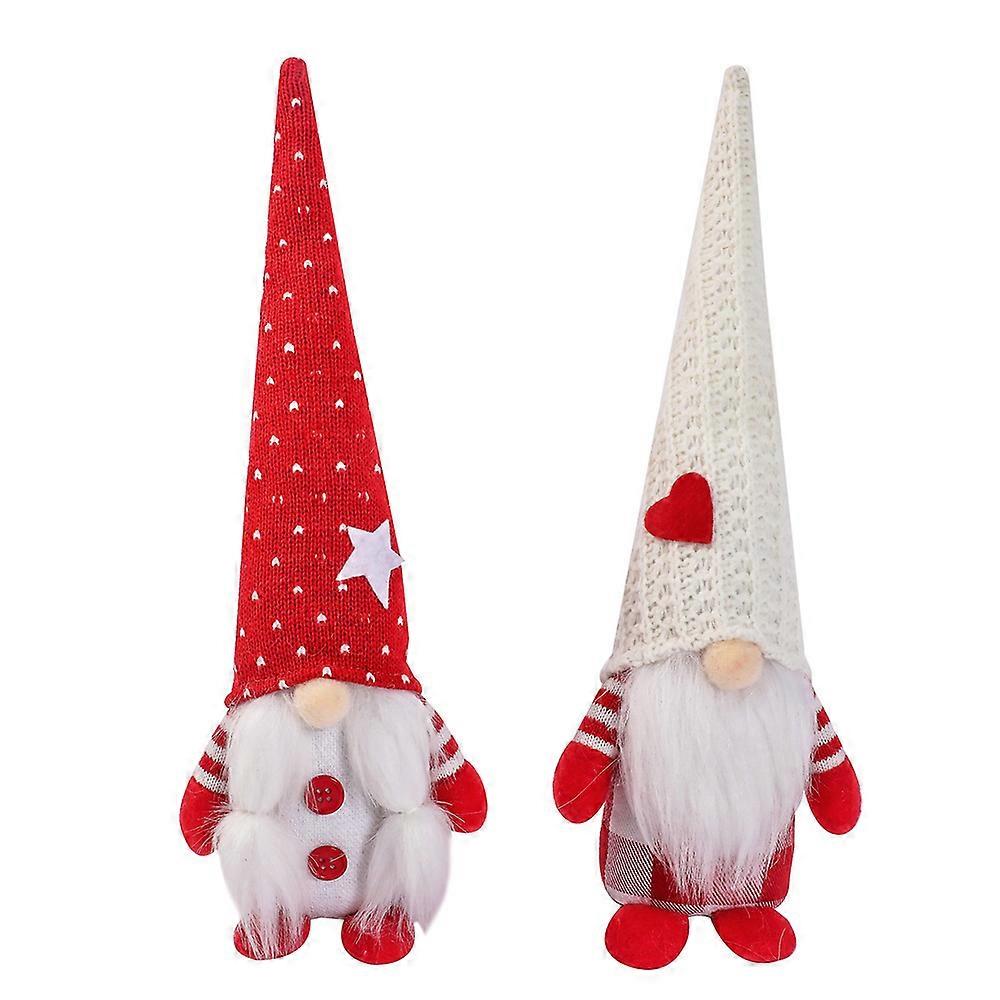 2Pcs Faceless Dwarf Doll Christmas Desktop Dolls Pendant Adornment Decoration Home Bedroom