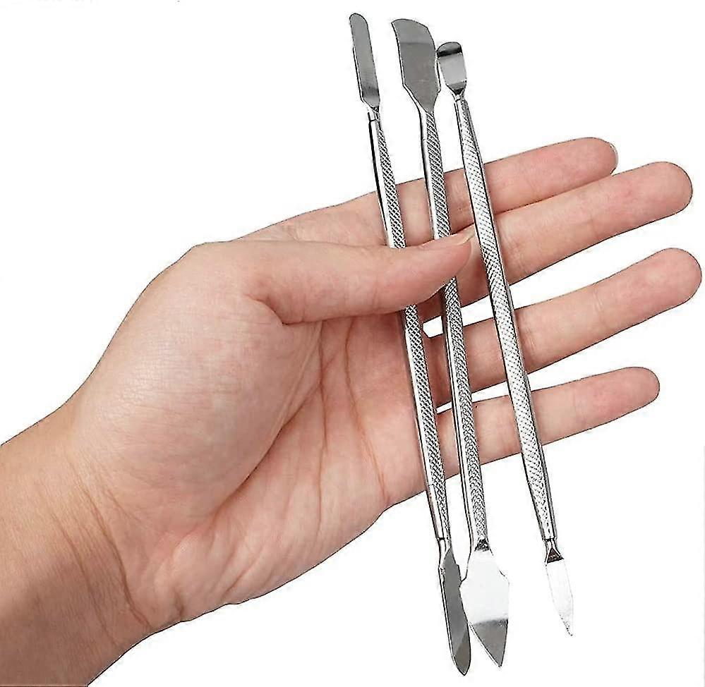 المعادن Spudger فتح أدوات التفكيك مجموعة Spudger ل Pry فتح شاشة الكمبيوتر اللوحي الهاتف المحمول الكمبيوتر المحمول أداة إصلاح كيت (3PCS، الفضة)