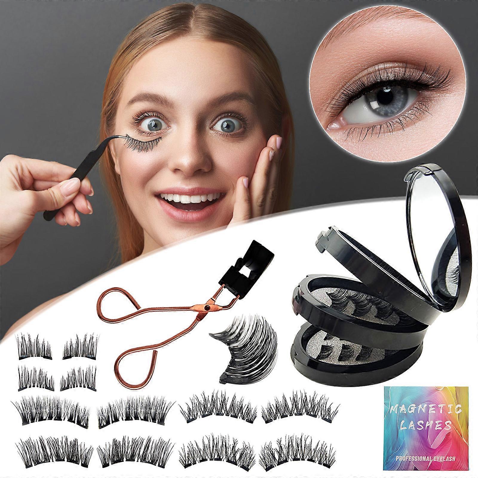 Magnetic False Eyelash Strap Clip Set Eyelash Natural Magnetic Suction Eyelash