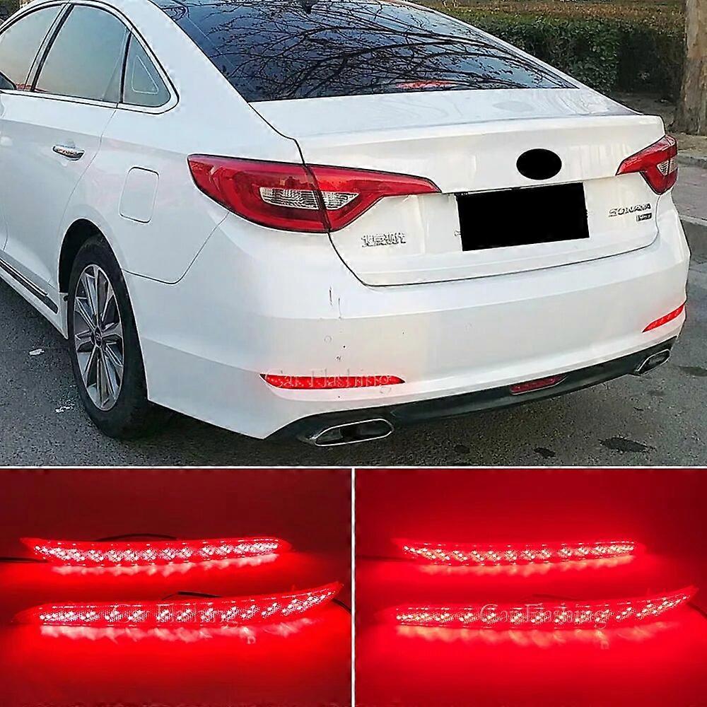 LED Rear Bumper Reflector Light For Hyundai Sonata 9th 2015 2016 2017 Stop Brake Tail Light Fog Lamp with turn signal