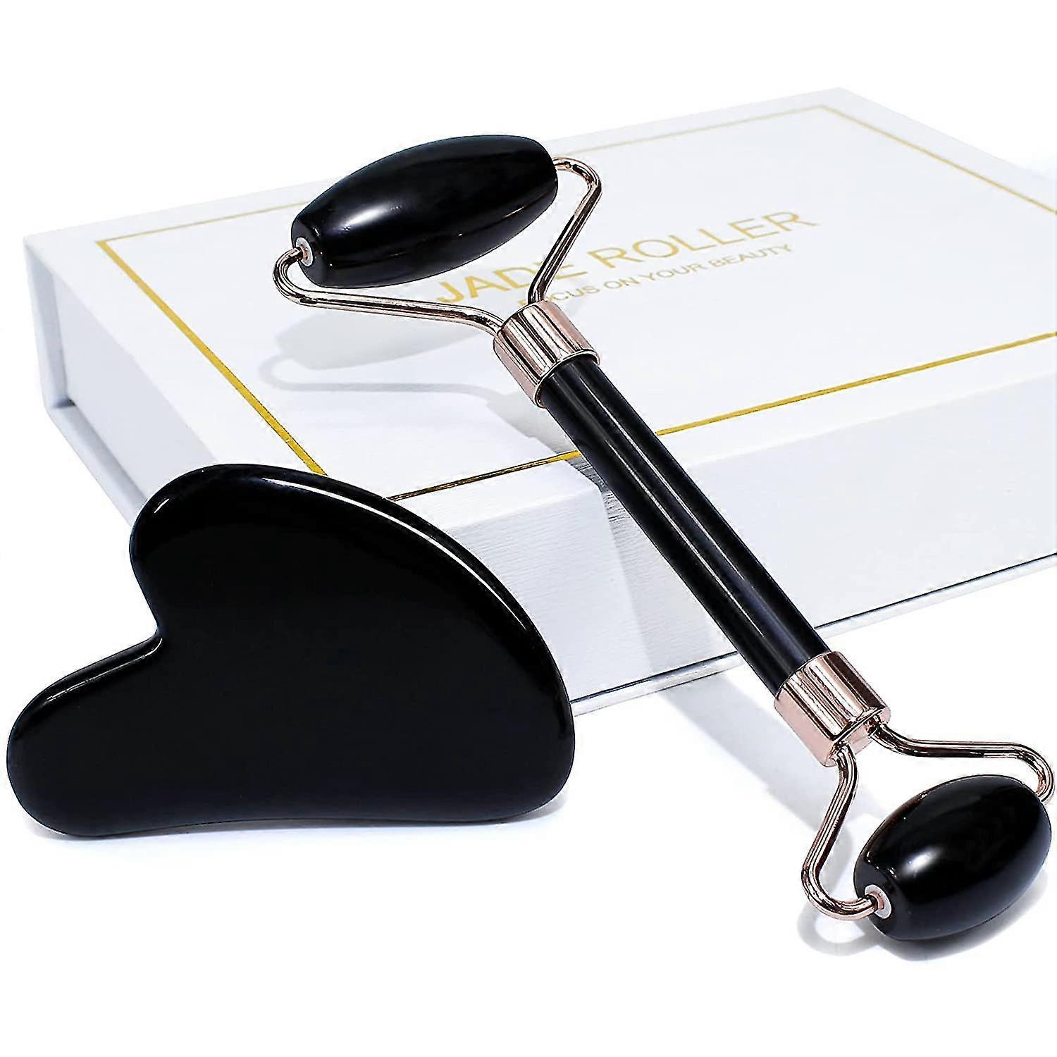 Face Roller And Gua Sha Set,jade Roller And Guasha Facial Tool From Baimei Is To Reduce Puffiness And Fine Lines,shape Your Face Line