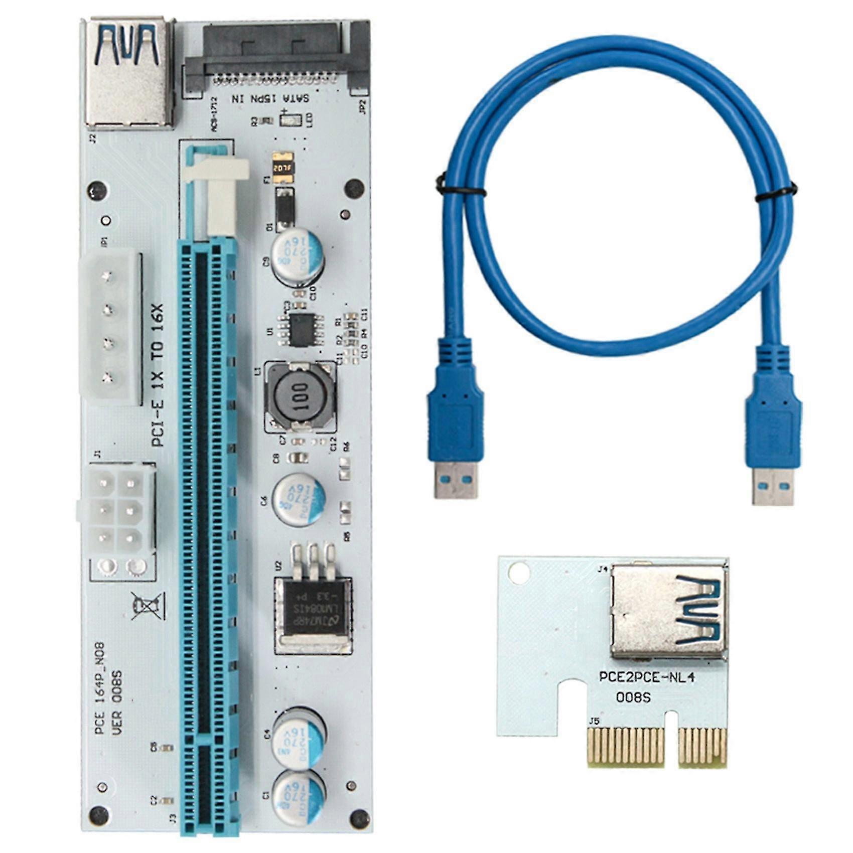 Pci-e Riser Card Pcie 1x To 16x Usb3.0 Image Extension Cable Mining Expansion Adapter Card