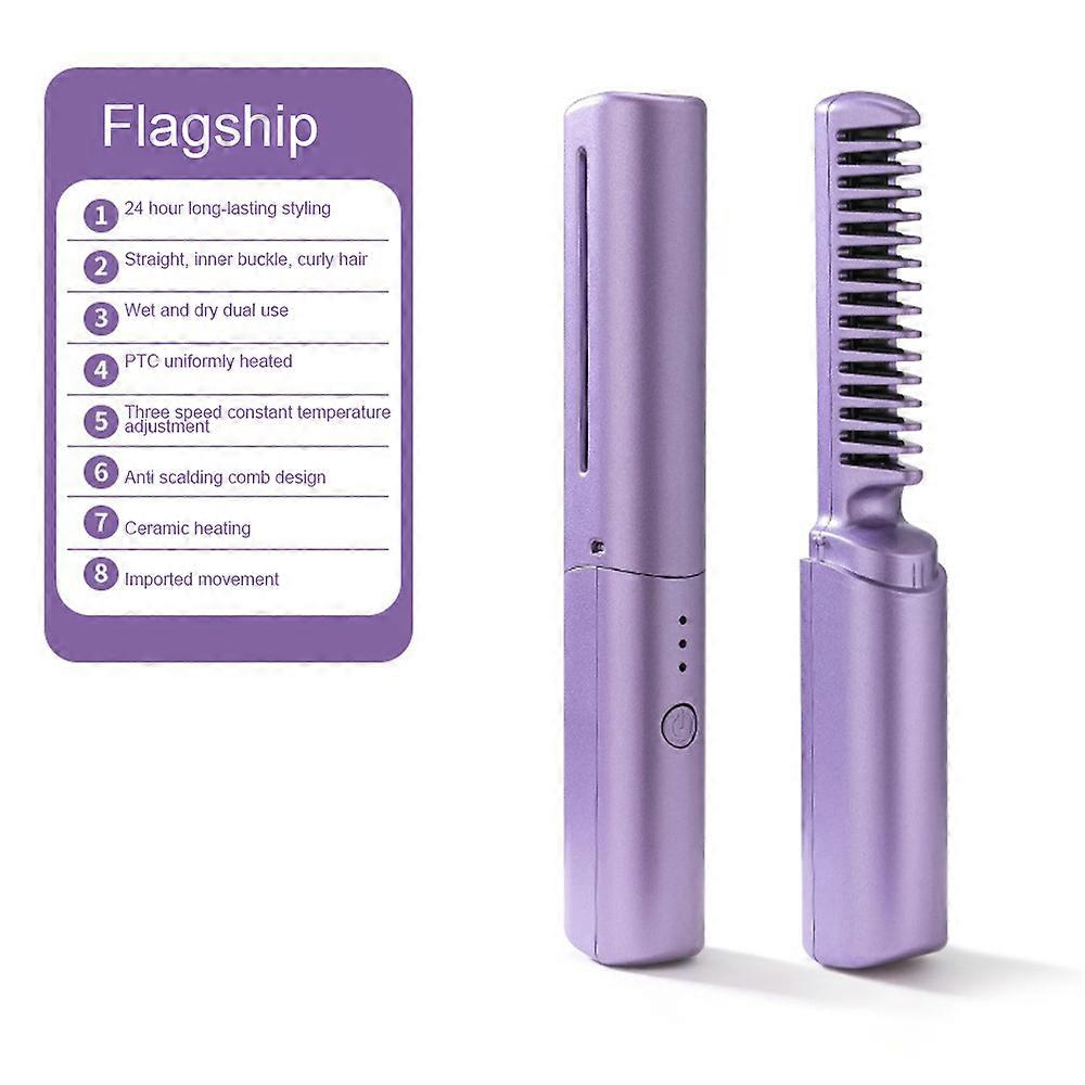 Plancha de pelo profesional portátil mini USB recargable