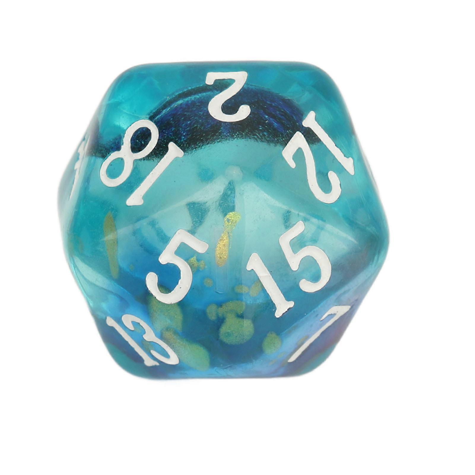 18 Sided Dice Resin Handmade for Table Game Desktop Office Halloween Decorations Blue