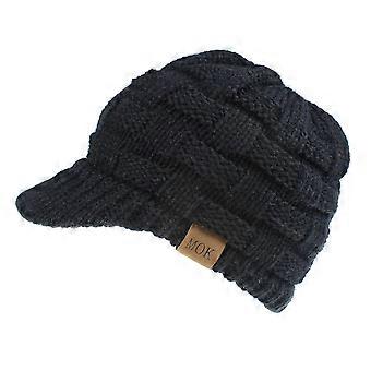 Beanie Tail Winter Warm Knit Messy High Bun Ponytail Hats Visor Beanie Cap