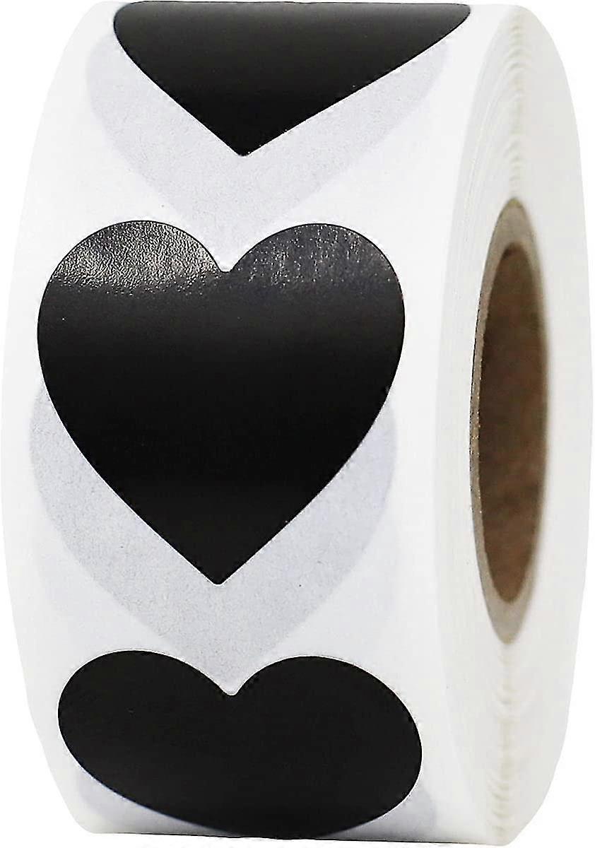 Autocollants en forme de cœur de 2,5 cm. 1 » Cœur Noir