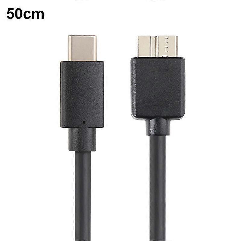 Hard Drive Cable 5 Gbps Data Transfer PVC Type-C to Micro B 450MB/s Data Line Cord for Computer