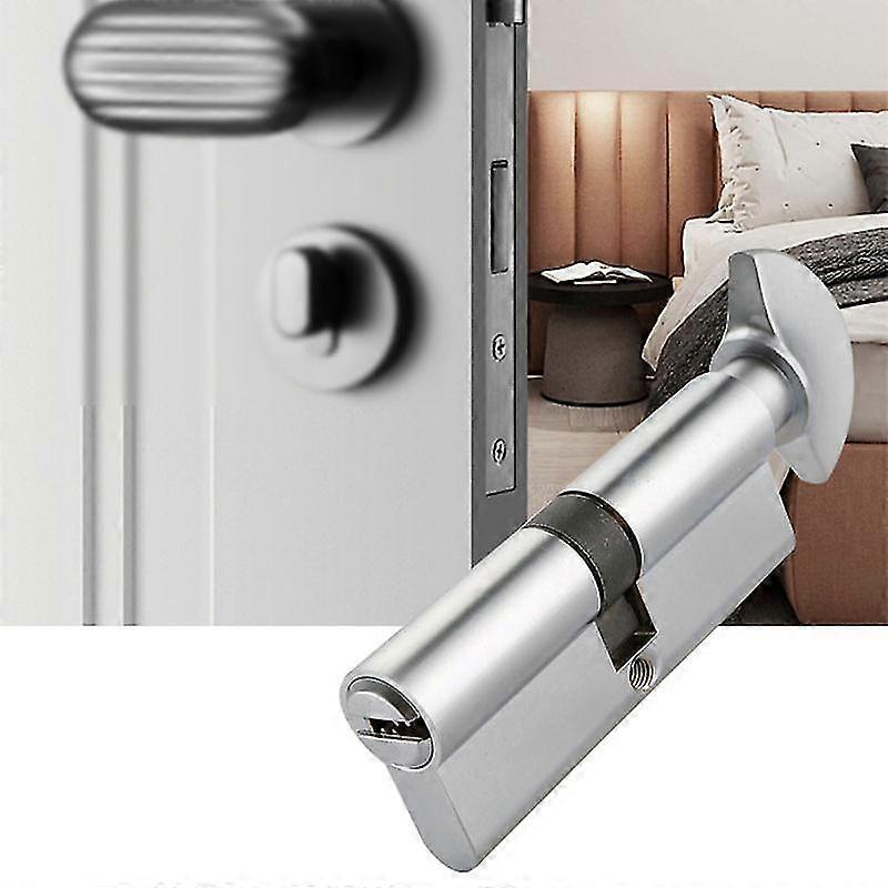 Thumb Turn Euro Cylinder Lock, Euro Door Barrel Lock with 3 Keys, Anti