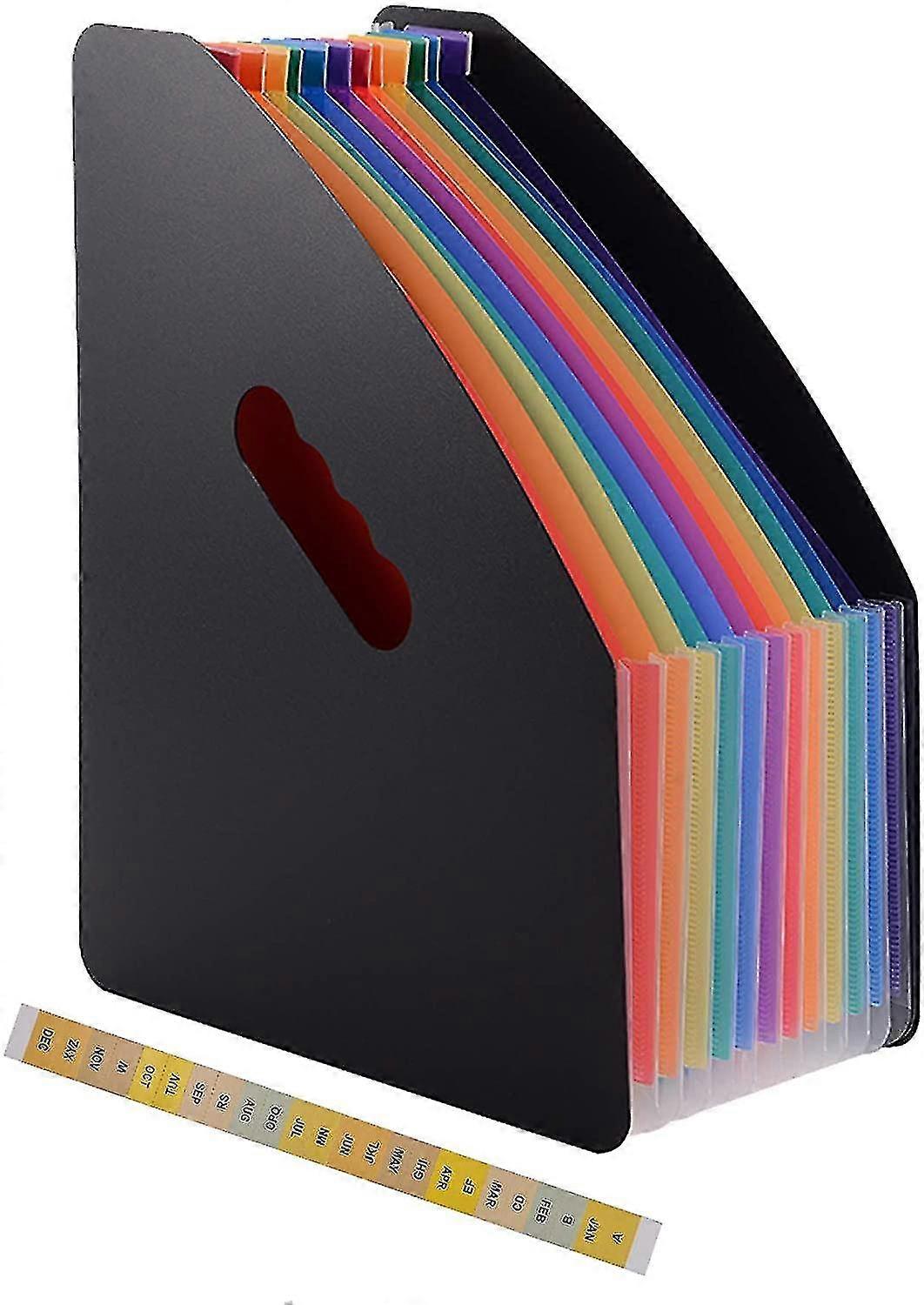 13 Compartments A4 Magazine Holder Expandable Paper Storage Organizer For Office