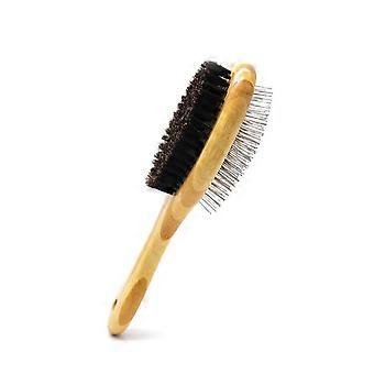 Double Sided Pet Grooming Brush, 2 in 1 Dogs and Cats Brush for Combing and Massage, Dog Cat Grooming Tools for Dogs Cats Short and Long Hair