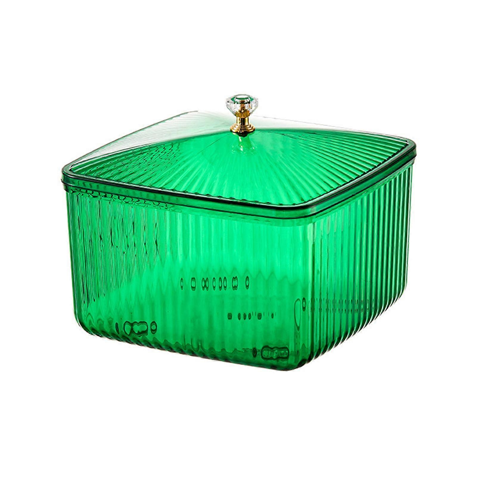 Snack Dish with Lid Large Capacity Transparent Serving Platter Multi-use Container Plastic Biscuit Nuts Dried Fruit Plate Food Storage Tray Home Use K