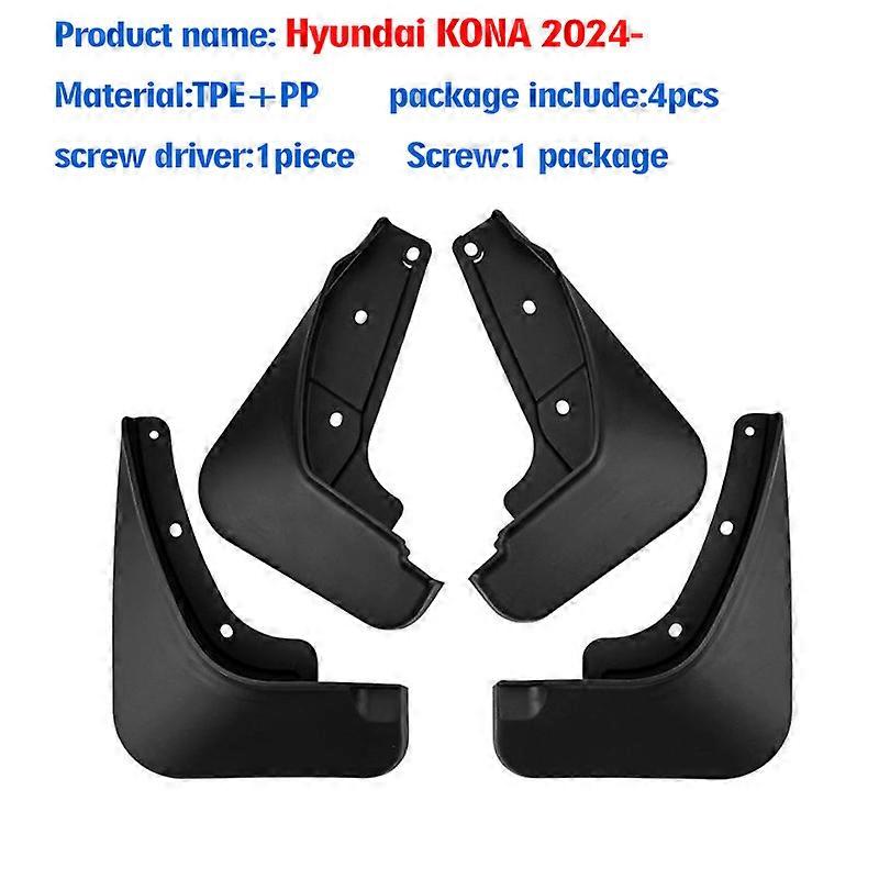 Excellent FOR Hyundai KONA 2024 2025 Mudguard Fender Mud Flaps Guard ...