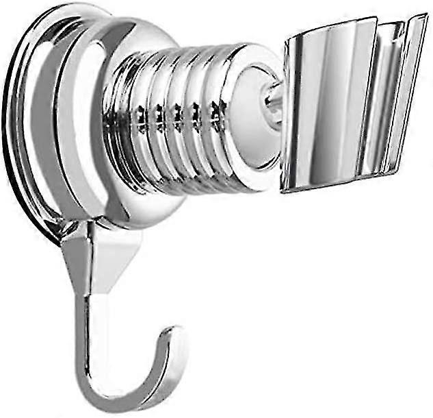 shower head holder,suction cup,360 rotating,adjustable,wall mount,no drilling(silver)