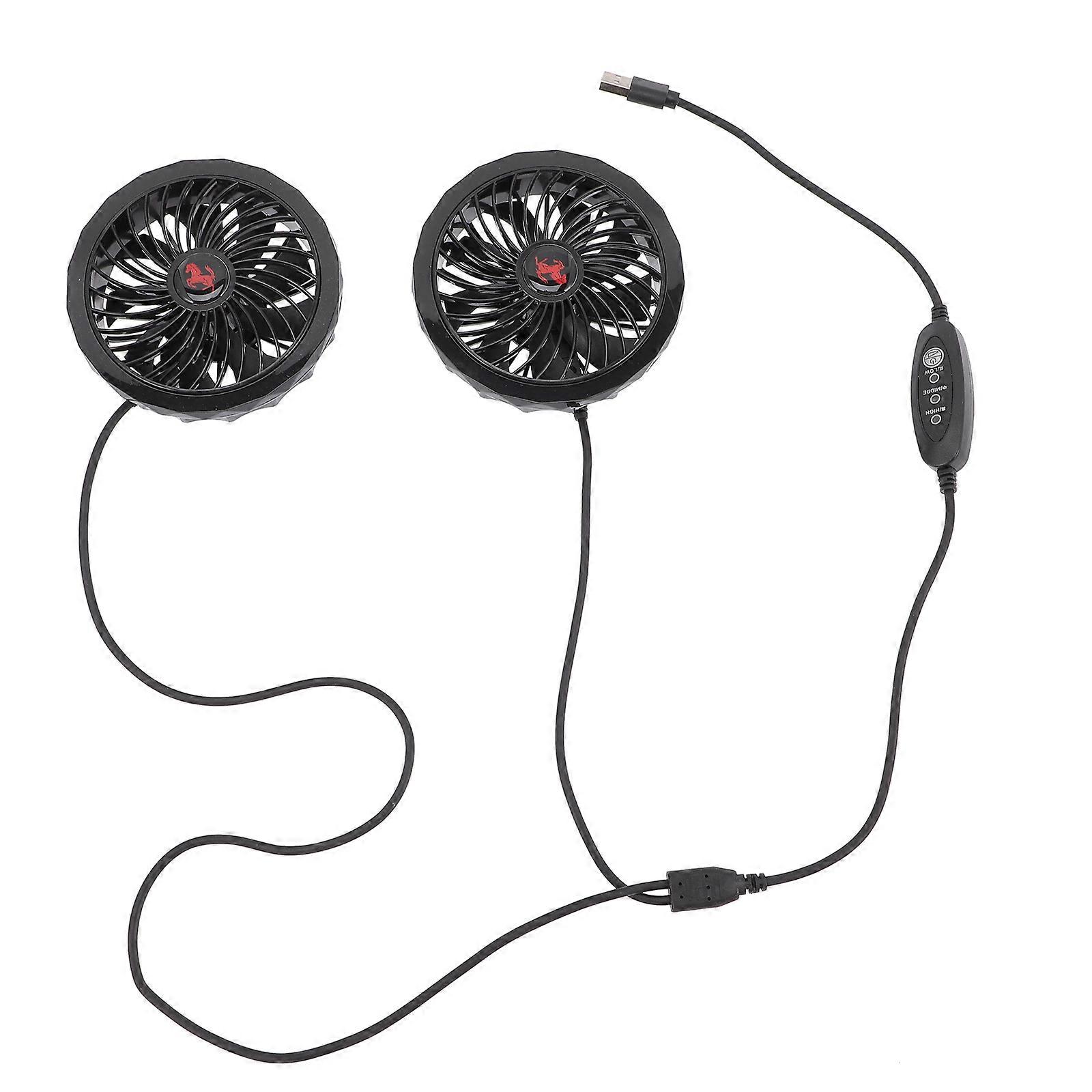 1 Set Cool Vest Cooling Fan USB Powered Adjustable Air Conditioner Workwear Fan