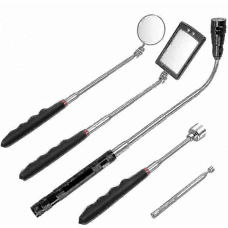 5 Led Telescopic Magnetic Model Tools With 15lbs/1lbs/1lbs/round/square/360 Rotating Telescopic Handle Inspection Mirror