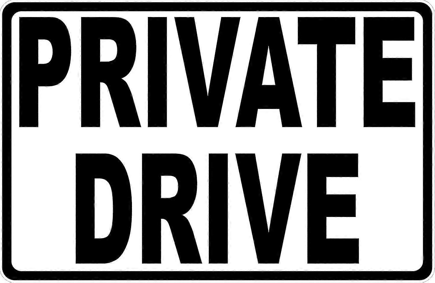 Signe de l’allée privée. 8 x 12 pouces ou 12 x 16 pouces en métal. Mode 2466