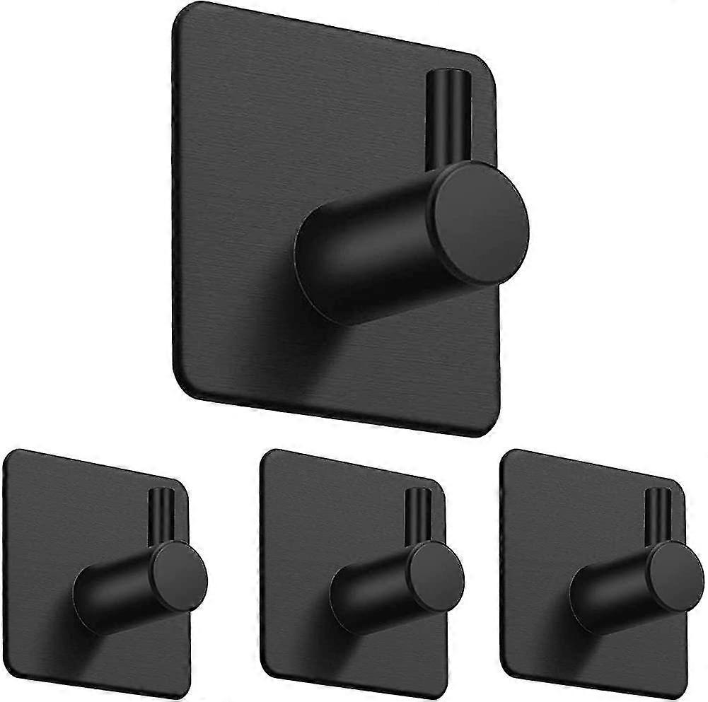 4pcs Towel Rack Hooks Towel Rack Wall Hooks Adhesive Hooks Self Adhesive Stainless Steel Gift