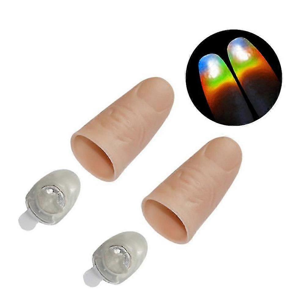 2pcs Party Light Up Glow Thumbs Light Led Flashing Fingers Light Magic Trick Props-ksize