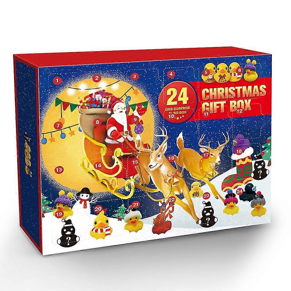 Christmas Surprise Blind Box 24 Days Countdown Advent Calendars Kids Boy Girl Gift - Rubber Duck Toys