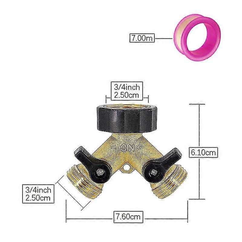 3/4 Brass Ball Valve, 3-Way Brass Water Distributor_Y-Shaped Brass 3-way Ball Valve