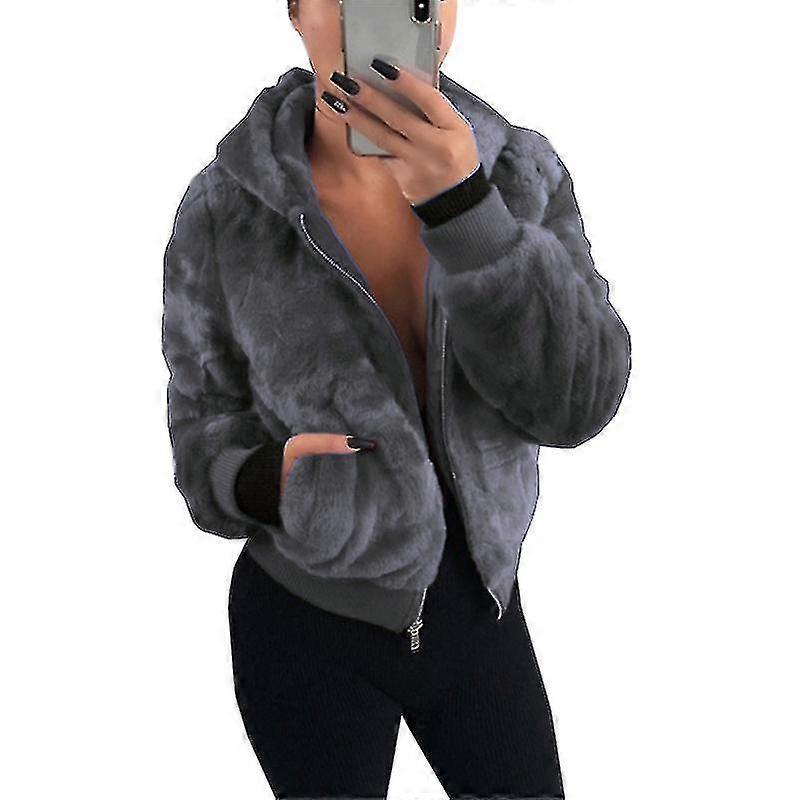 נשים פליז מעיל רך קפוצ'ון מעיל Outwear