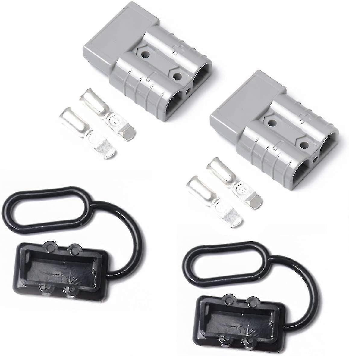 2Pcs 50A 600V Anderson Style Power Connector Socket For Recovery Winch Trailer