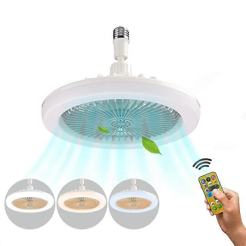 30W مروحة السقف E27 مع ضوء LED والتحكم عن بعد 360 دوران التبريد مروحة كهربائية مصباح الثريا لغرفة ديكور المنزل