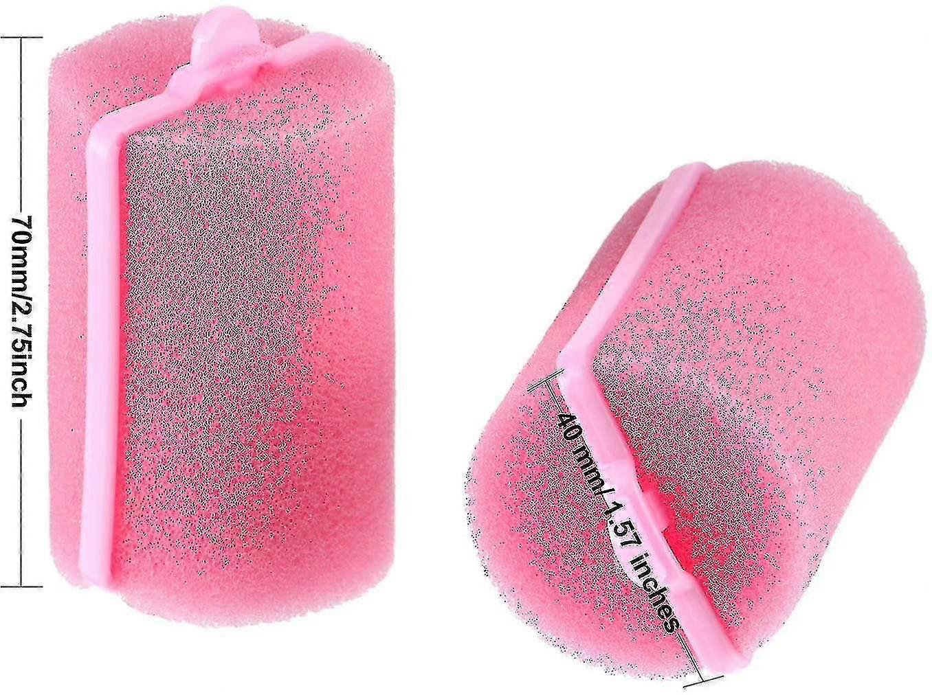 18 Pieces Sponge Hair Rollers Large Soft Foam Hair Styling Curlers 40 Mm Large Size Random Color