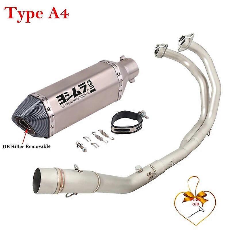 Sistema de Escape completo para motocicleta, tubo de enlace medio delantero, silenciador DB Killer, para Yamaha YZF R25 R3 MT-03 2014-2023, 51MM