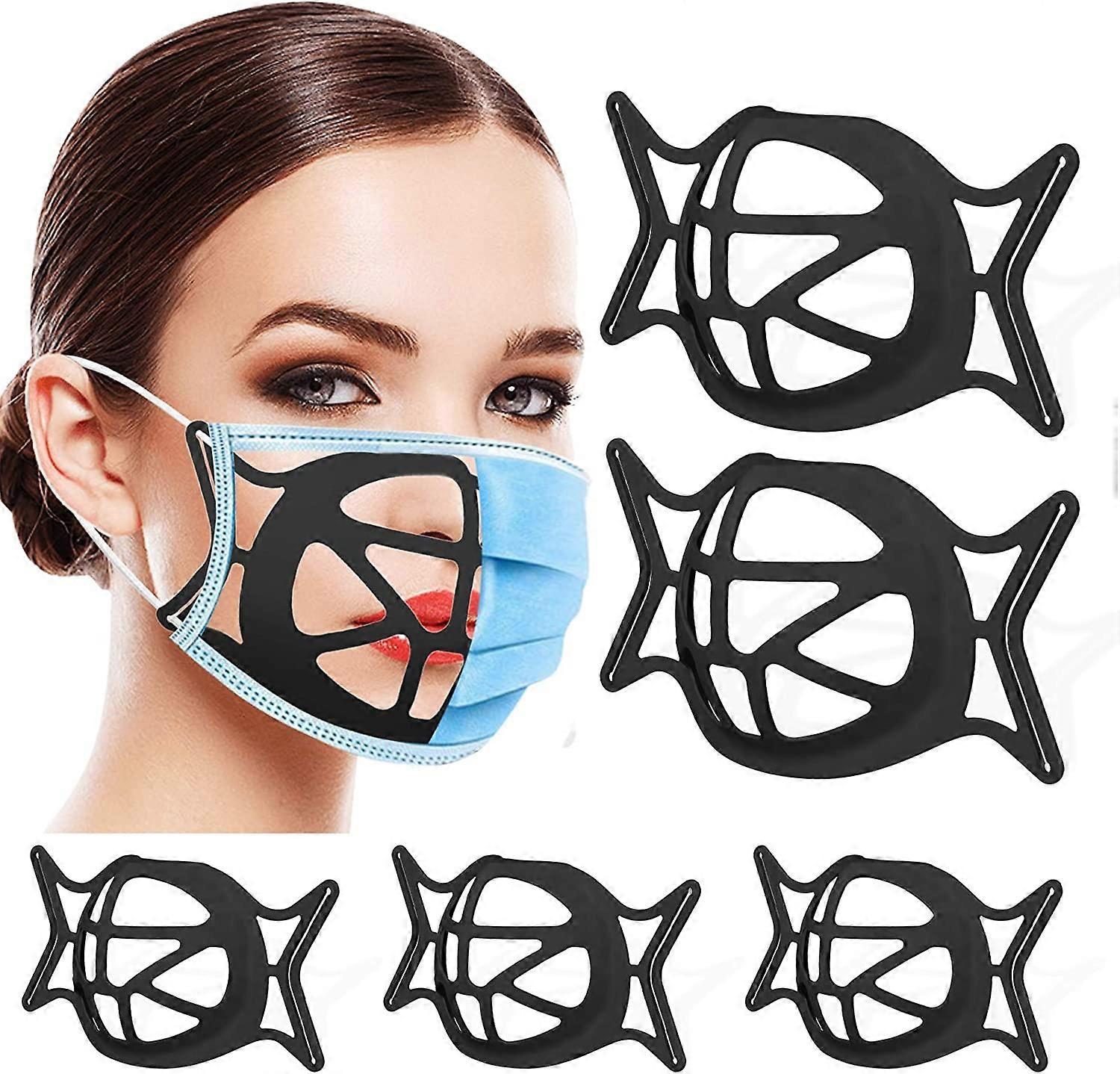Silicone 3D Face Mask Bracket,Upgrade Face Mask Inner Support Frame,Mask Bracket Internal Support Frame for Lipstick Keep Fabric off Mouth 5 Pack