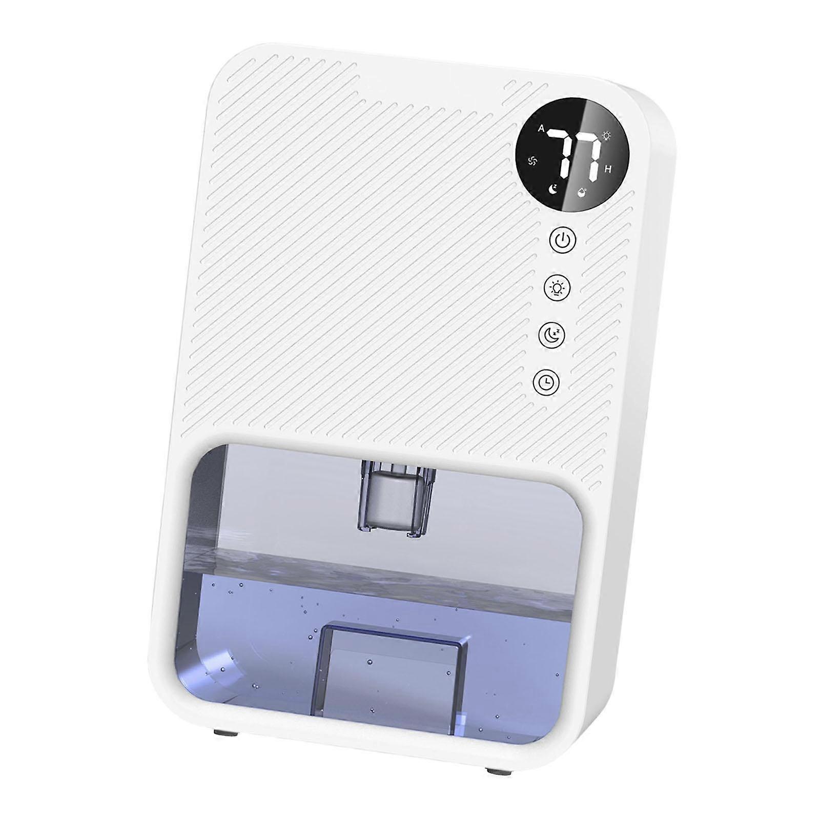 Home Dehumidifier Low Noise Energy Saving Auto Shut Off for RV Study Laundry white