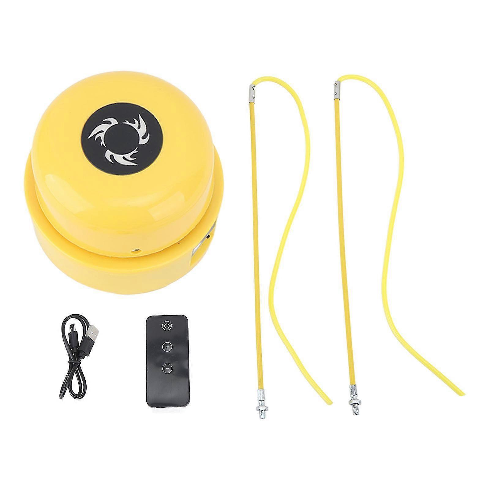 Wireless Adjustable Jump Rope Machine - 10 Speed Fitness Workout Equipment with Remote Control (Yellow)