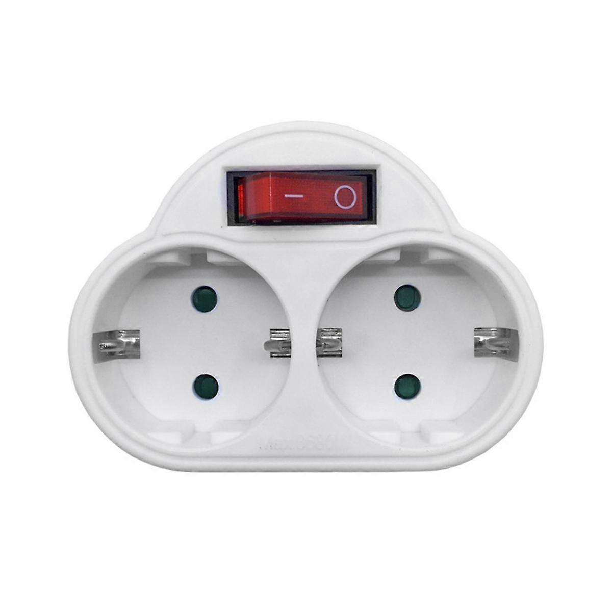 EU Standard Multiple Plug 250V 16A Double Socket Conversion Socket with Outlet Switch Plug Power Ad