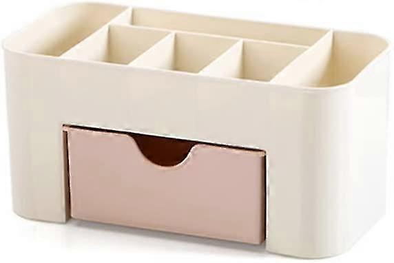 Cosmetic Storage Box Stackable Makeup Organizer (1pc, Pink)