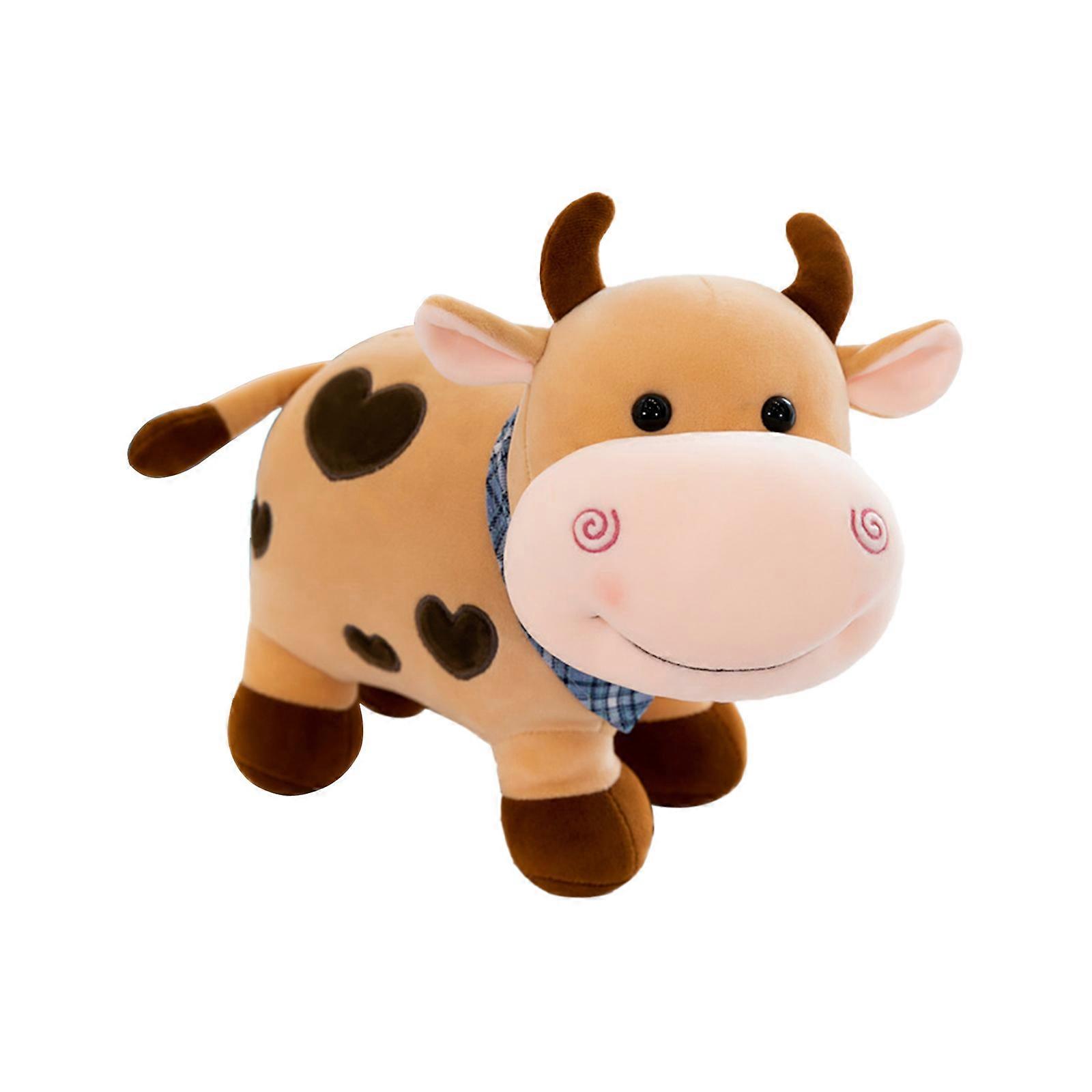 Cute Cartoon Super Soft Plush Toy Bull Doll Little Color Cow Doll Calf with Scarf 25/35/43CM