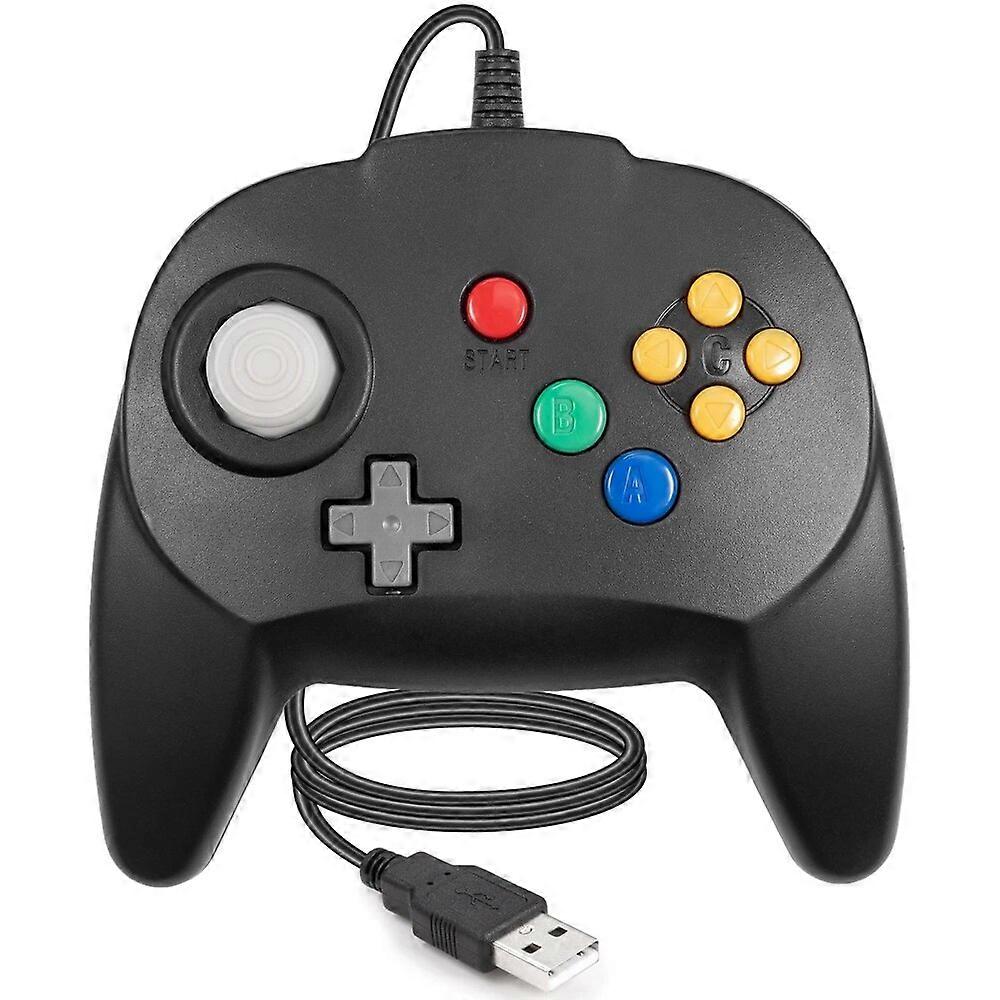 [USB Version]Mini Controller for Classic N64 Games,Wired Gamepad Joystick for Windows PC Mac Linux Raspberry Pi 4 Switch Console