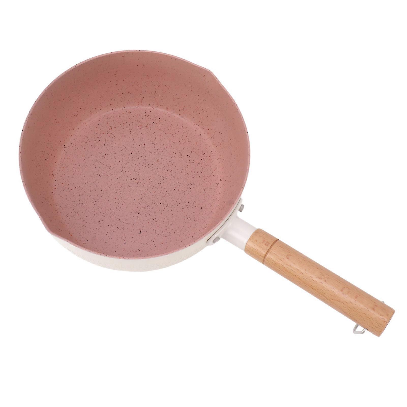 Milk Sauce Pan Stick Proof Multi Functional Uniform Heat Sticky Proof Ramen Pot with Heat Insulation Handle for Gas Stove Induction Cooker 18cm