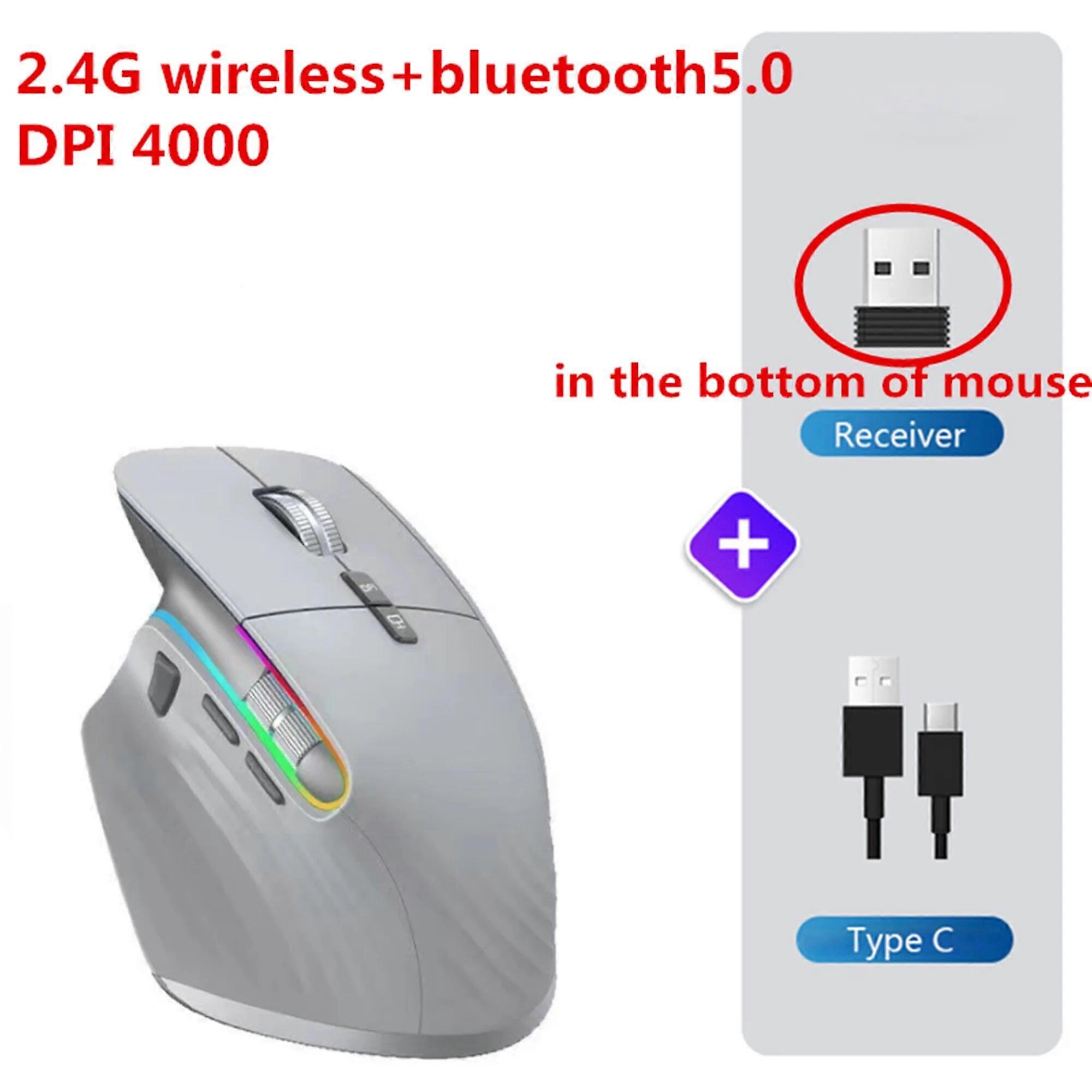 2.4G Rechargeable Gaming Mouse Wireless Mouse Bluetooth RGB Ergonomic Mice 5 Speed 10000 DPI E~sports For Laptop Tablet Macbook Mice & Trackballs